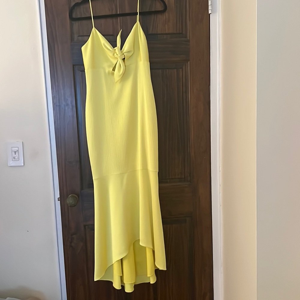 Aidan Mattox yellow dress